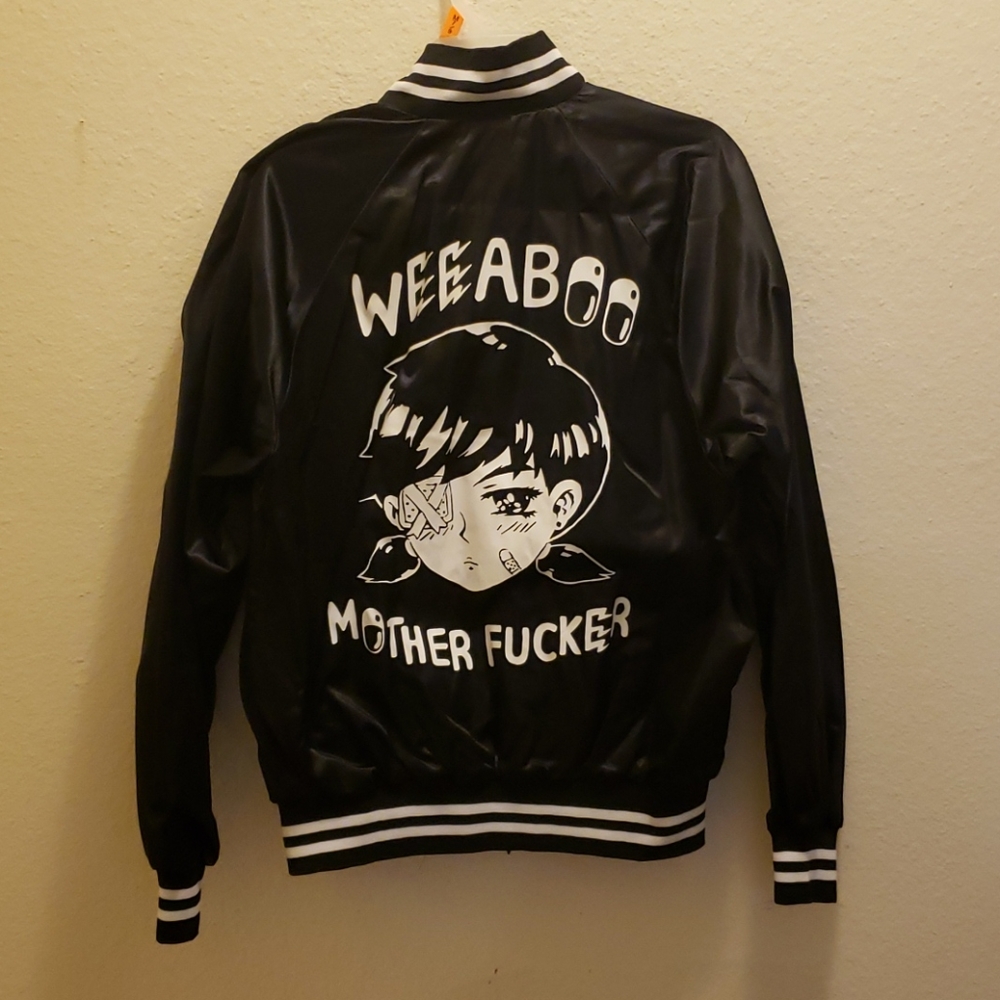 Omocat Weeaboo anime varsity Jacket